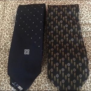 VTG Armani & Givenchy Neckties Bundle of 2